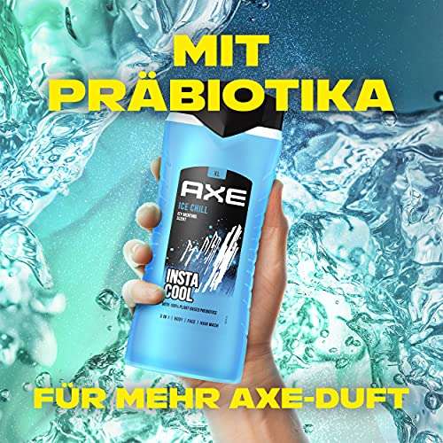 6x 400ml Axe 3-in-1 Duschgel & Shampoo Ice Chill XL