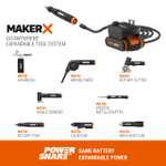 WORX Akku Multifunktionswerkzeug & Winkelschleifer MakerX 18V(20V MAX) WX990 mit Zubehör