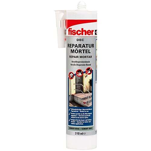 Fischer DEC 534474 Reparaturmörtel, witterungsbeständige Dichtmasse für Innen- & Außenbereich 310ml