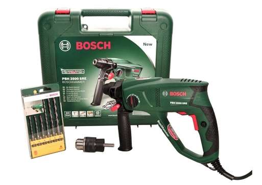 Bosch DIY PBH 2500 SRE Elektro-Bohr-/Meißelhammer inkl. Koffer + Zubehör