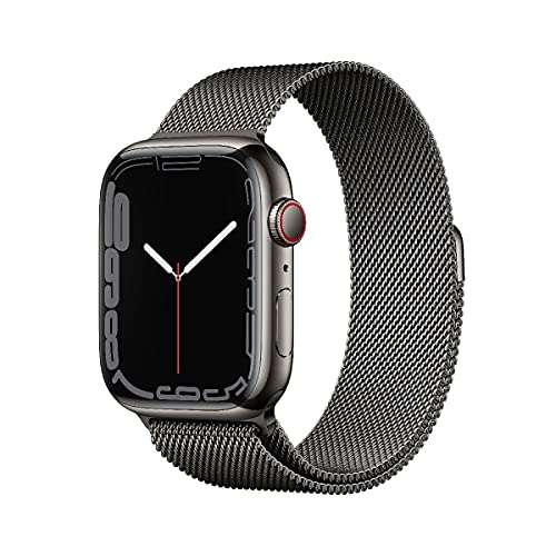 Apple Watch Series 7 (GPS + Cellular) 45mm Edelstahl graphit mit Milanaise-Armband graphit