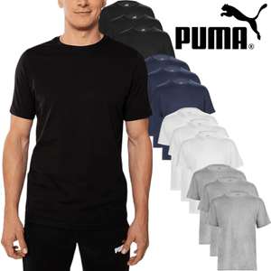 PUMA T-Shirt Herren Statement Deluxe Edition - Baumwolle - 3er Pack verschiedene Farben