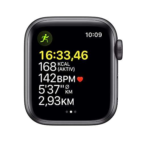 Apple Watch SE 1.Gen (GPS) 44mm space grau mit Sportarmband Mitternacht