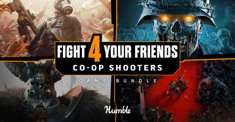 "Humble Fight 4 Your Friends Co-op Shooters Bundle" (PC) Steamkeys für Zombie Army Trilogy + Zombie Army 4, Back 4 Blood, The Anacrusis, ...