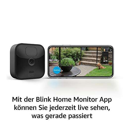 Blink Outdoor, witterungsbeständige HD-Sicherheitskamera, 1 Kamera + Blink Video Doorbell, Zwei-Wege-Audio, HD-Video und Bewegungserfassung