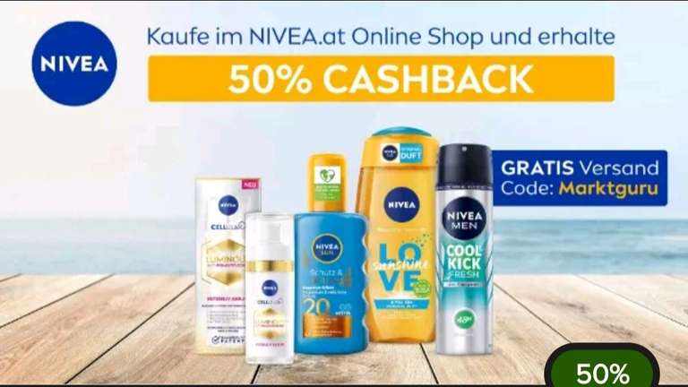 Nivea.at | 50% Cashback auf ALLES