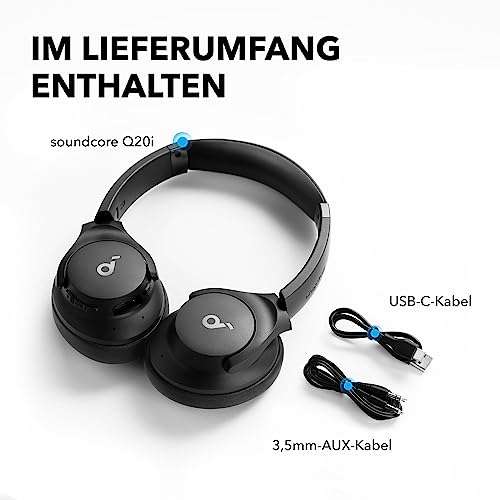 soundcore by Anker Q20i kabelloser Bluetooth Over-Ear-Kopfhörer mit Hybrid Active Noise Cancelling