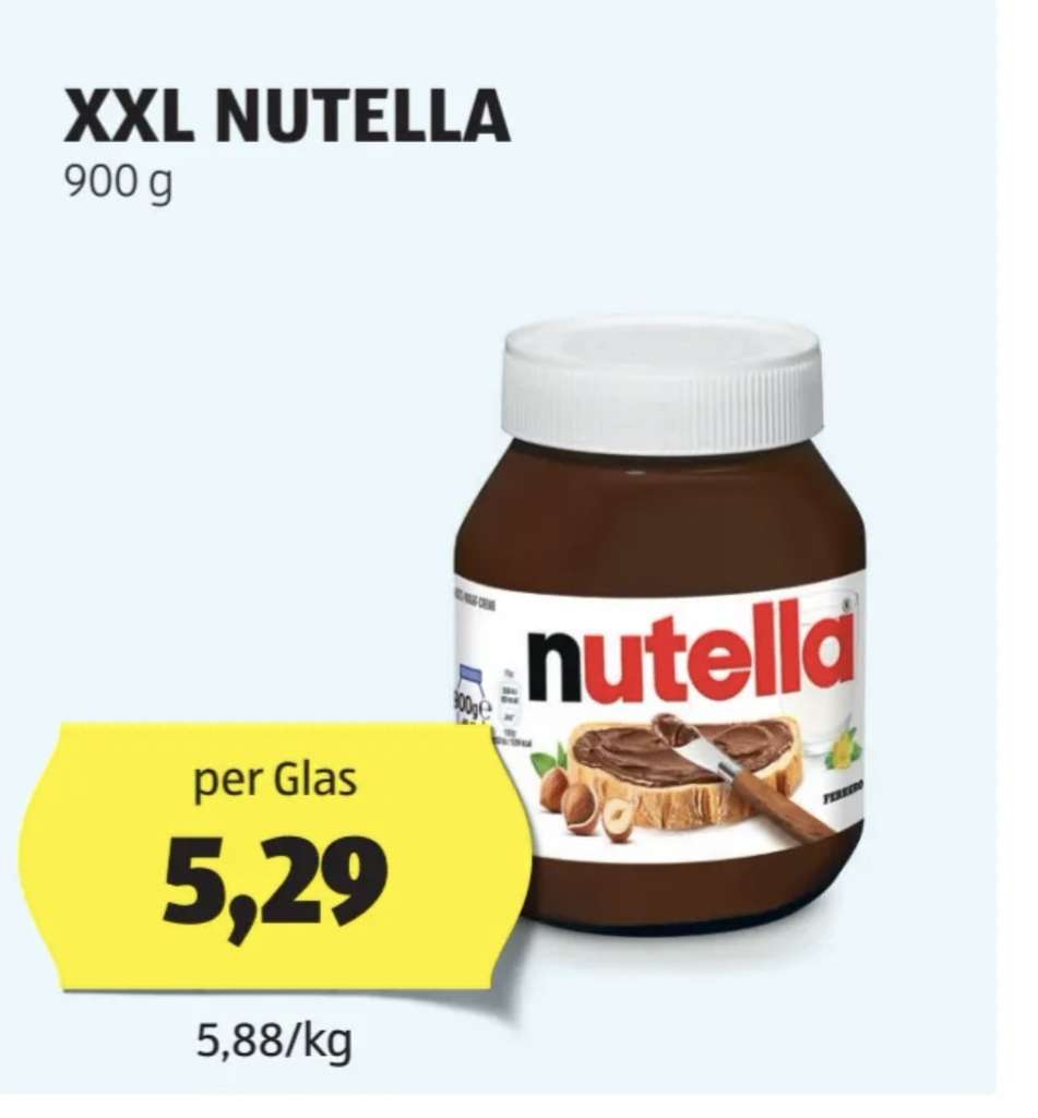Nutella XXL 900g beim Hofer Preisjäger 