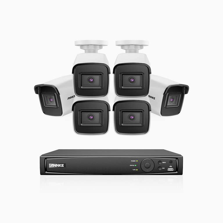 Annke H800 - 4K 8 Kanal PoE Überwachungskamera-Set mit 6 Kameras
