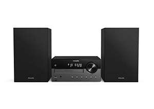 Philips M4505/12 Mini Stereoanlage mit Bluetooth (DAB+/UKW Radio, USB, CD, MP3-CD, 60 W,