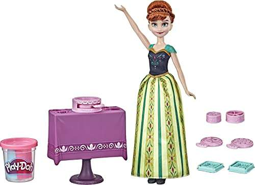 Hasbro Disney Die Eiskönigin Annas Tortenzauber, Play-Doh Kuchen-Spielset und Modepuppe
