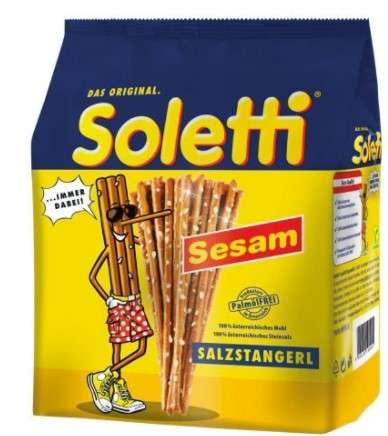 Salzstangerl SOLETTI Sesam mit Promo-Code (Billa bei 2 Stk.) Spar FR/SA -25% auf Chips&Co