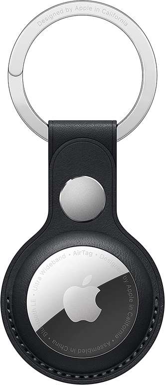 (Wien) Apple AirTag Schlüsselanhänger aus Leder (schwarz/mitternacht)