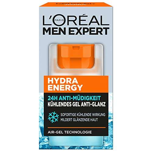 L'Oréal Men Expert Hydra Energy Kühlendes Gel Anti-Glanz Feuchtigkeitsgel, 50ml