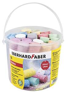 Eberhard Faber 526520 - Straßenmalkreiden in 8 leuchtenden Farben mit Glitzereffekt