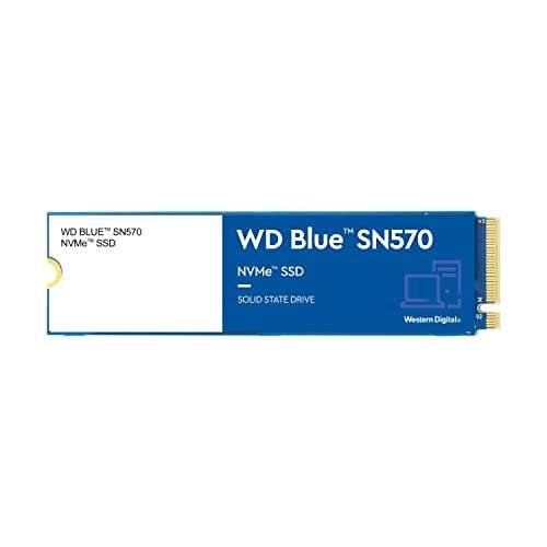 WD Blue SN570 1TB High-Performance M.2 PCIe NVMe SSD, mit bis zu 3500MB/s Lesegeschwindigkeit