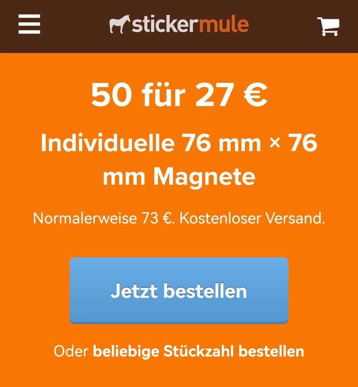 50 Individuelle Magnete für 27€