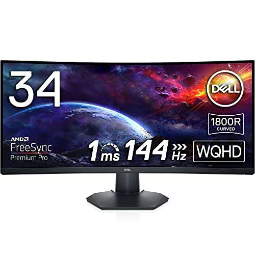 Dell S3422DWG, 34" Curved Monitor, 144Hz