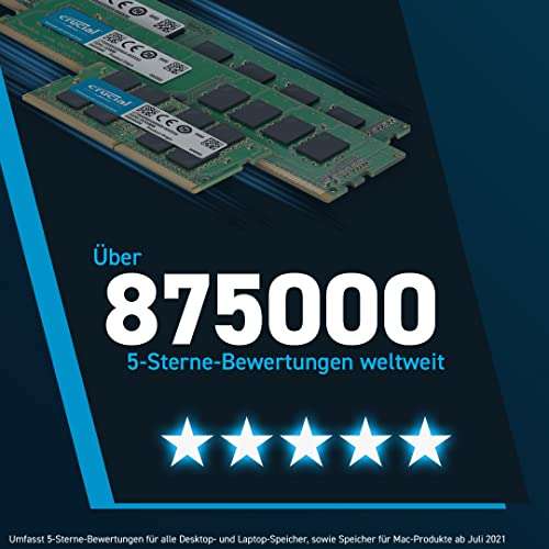 Crucial DIMM 8GB, DDR5-4800, CL40-39-39, on-die ECC