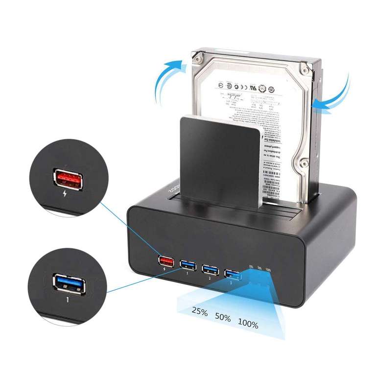 Salcar Usb Sata Hdd Vollaluminium Docking Station F R Nur