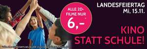Kino statt Schule: Alle Tickets 6€ von 12-18 Uhr im Megaplex Wien und St. Pölten