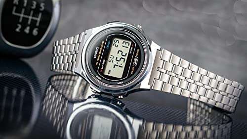 Casio Vintage Digital Uhr mit Edelstahl Armband