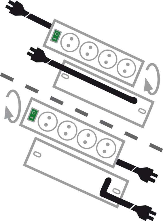 Brennenstuhl Primera-Line, Steckdosenleiste 8-Fach mit Schalter und 2m Kabel