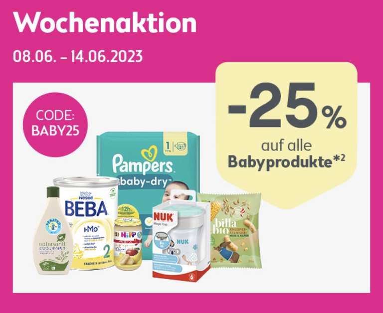 BIPA Wochenaktion -25% auf alle Babyprodukte