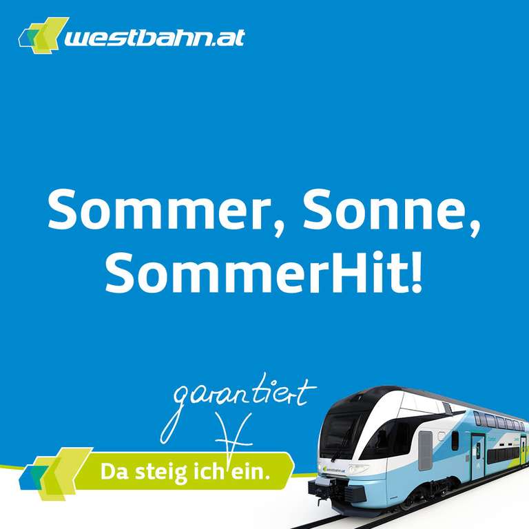 (Junge Preisjäger) Westbahn SommerHit-Ticket für Jugendliche & junge Erwachsene < 26 Jahre