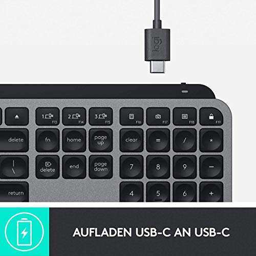 Logitech MX Keys for Mac space gray, USB/Bluetooth, DE