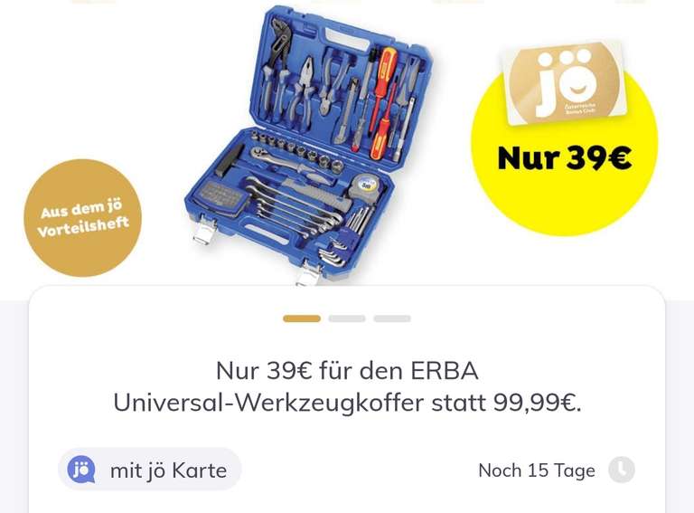Jö - ERBA Universal-Werkzeugkoffer 77-tlg. nur 39€ statt 99,99€ bei ZGONC