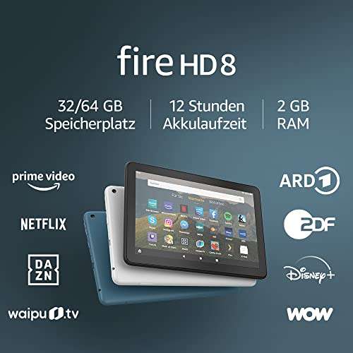 Fire HD 8-Tablet, 8-Zoll-HD-Display, 32 GB (2020)