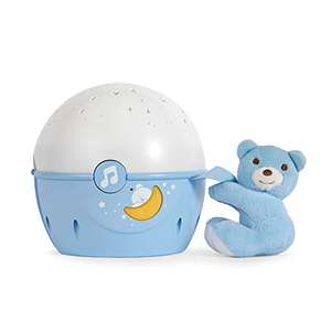 Chicco Next2Stars Baby-Nachtlicht mit Sternenhimmel Projektor, Plüschtier & Musik