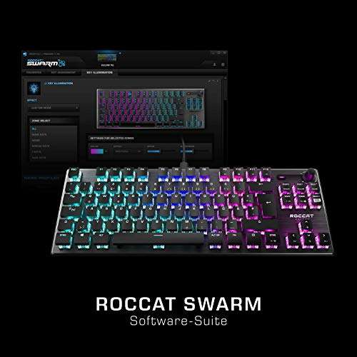 Roccat Vulcan TKL Gaming Tastatur, schwarz, LEDs RGB, Titan Speed, USB, DE