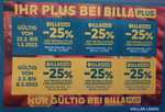 -25% Sticker beim Plus/Billa vom 23.02.-01.03. + 02.03.-08.03.