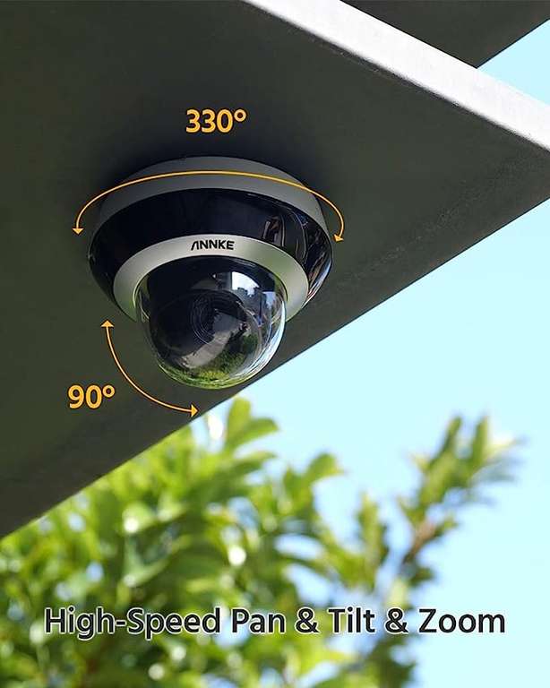 ANNKE CZ400 4MP PoE PTZ Dome Außen-Überwachungskamera Schwenkbar, 4-fach optischer Zoom, Farbnachtsicht