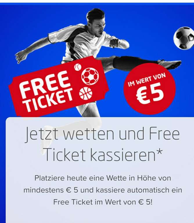 Win2day 5€ freebet nach 5€ Wette