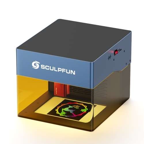 Sculpfun iCube Pro 5W Lasergraver mit Rauchfilter-Temperaturalarm
