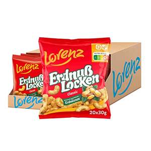 Lorenz Snack World Erdnußlocken Classic, 20er Pack (20 x 30 g)