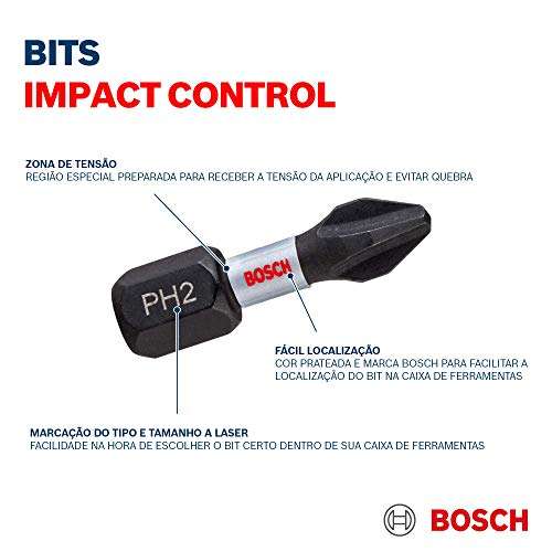 Bosch Professional Impact Control PZ/PH Bits Bitset, 8-tlg.