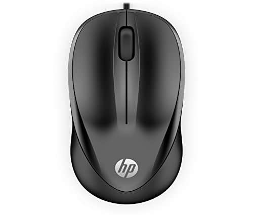 HP Maus 1000 (kabelgebunden, 1.200 DPI, USB-Anschluss, Rechtshänder, Linkshänder) schwarz