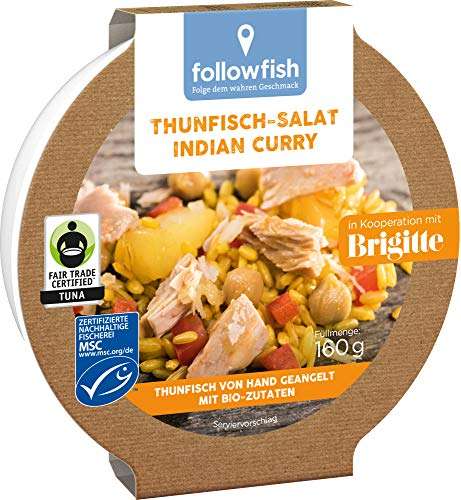 followfish MSC Thunfisch-Salat "Indian Curry" oder "Gusto Italiano" , 160 g