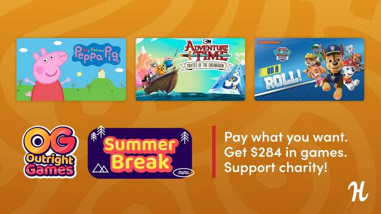 "Humble Games Bundle: Outright Games' Summer Break" (PC) Peppa Pig, Ben 10, Paw Patrol, Adventure Time, Transformers, Dreamworks Dragons, ..