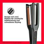 Revlon Haarglätter Double Straight (Design mit zwei Platten, Kupfer-Keramik-Technologie, LED-Display, 10 Temperatureinstellungen bis 235 °C)