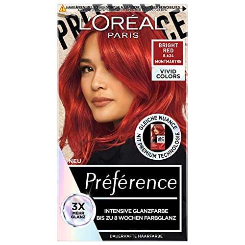 L'Oréal Paris Intensive Vivid Colors 8.624 BRIGHT RED Haarfarbe