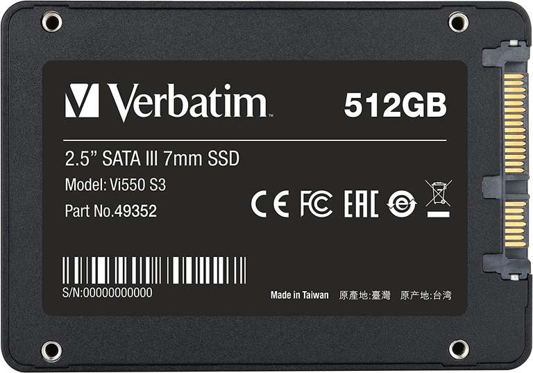 Verbatim Vi550 S3 SSD 512GB, SATA - empfehlenswertes Upgrade für ältere Computer