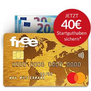 Free Mastercard gold: dauerhaft kostenlose Kreditkarte + 40€ Startbonus