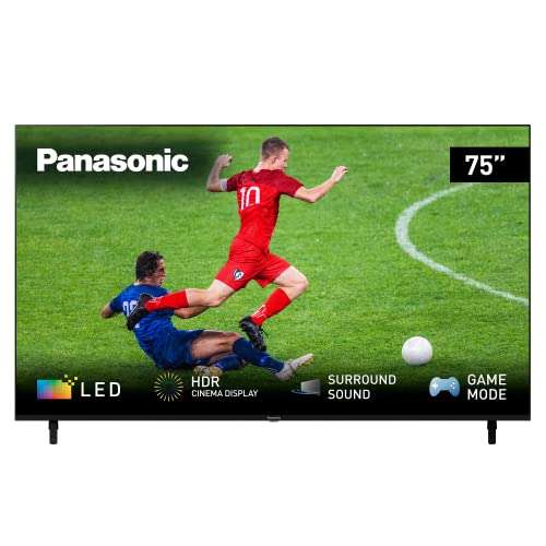 Panasonic TX-75LXW834 189 cm LED Fernseher (75 Zoll, 4K HDR UHD, HCX Processor, Dolby Atmos, Smart TV, Sprachassistent, Bluetooth, HDMI, USB