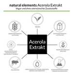 Acerola Kapseln - Natürliches Vitamin C hochdosiert - 180 vegane Kapseln