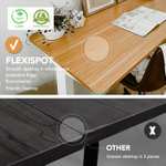 Flexispot Basic Plus - Höhenverstellbarer Schreibtisch mit Ladebuchsen inkl. Ahorn-Tischplatte, 100x60cm